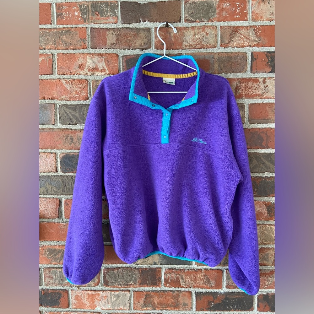 VTG L.L. Bean pullover fleece purple
